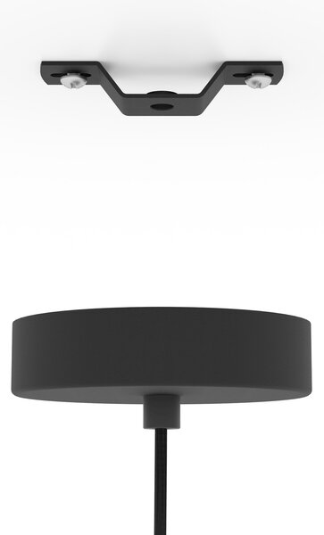 Sospensione Industrial-Nordico Acciaio Nero E Oro 1 Luce E27 D.23,5Cm