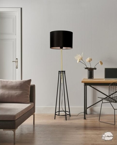 Lampada con piedistallo TEGOLA 1xE27/60W/230V nero/oro