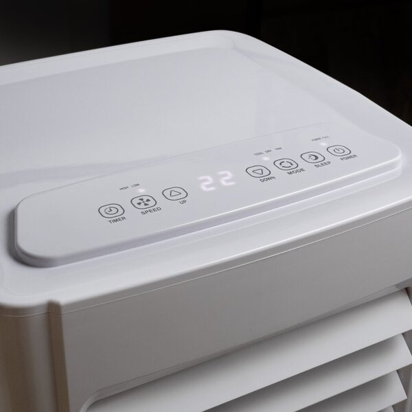 INNOLIVING Condizionatore Portatile 7000 Btu /h Climatizzatore Classe A Funzione Deumidificazione con Tubo Timer Termostato Regolabile e Ruote colo