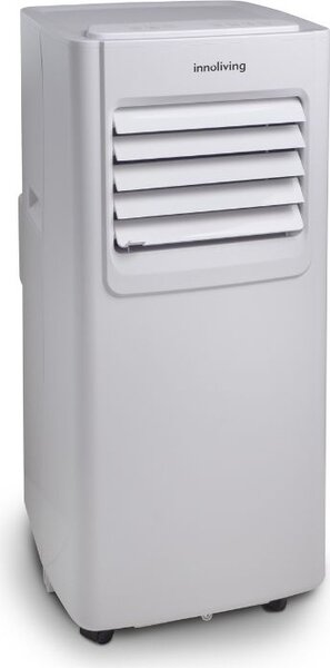 INNOLIVING Condizionatore Portatile 7000 Btu /h Climatizzatore Classe A Funzione Deumidificazione con Tubo Timer Termostato Regolabile e Ruote colo