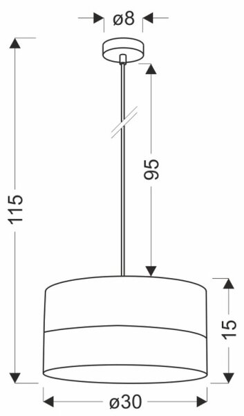 Lampadario a sospensione con filo PORTO 1xE27/60W/230V nero/marrone