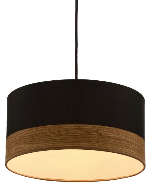 Lampadario a sospensione con filo PORTO 1xE27/60W/230V nero/marrone