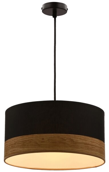 Lampadario a sospensione con filo PORTO 1xE27/60W/230V nero/marrone