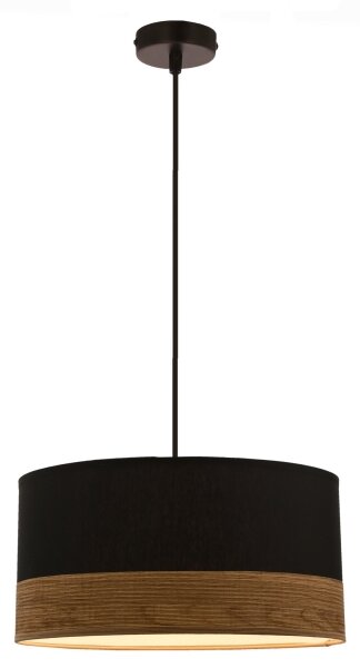 Lampadario a sospensione con filo PORTO 1xE27/60W/230V nero/marrone