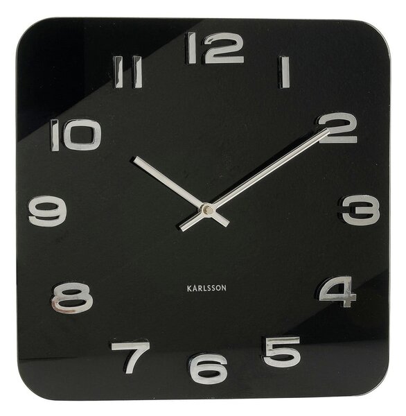 Orologio quadrato nero vintage - Karlsson