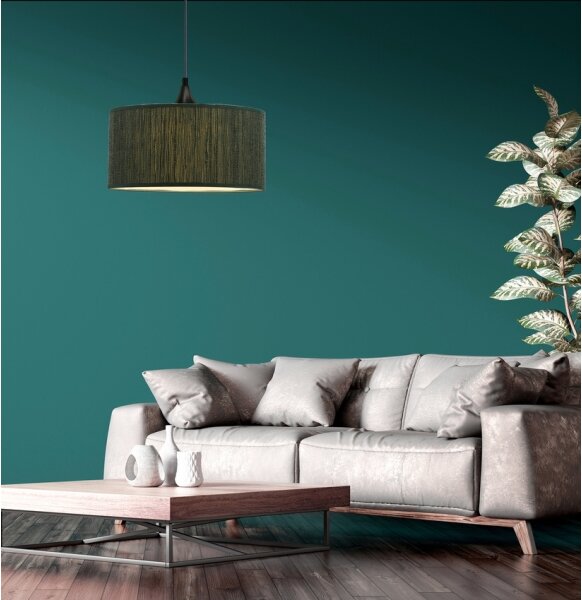 Lampadario a sospensione con filo PATTI 1xE27/60W/230V diametro 30 cm verde