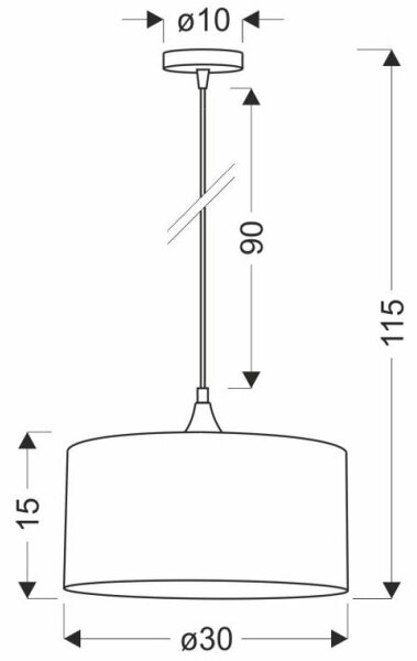 Lampadario a sospensione con filo MALOTO 1xE27/60W/230V verde