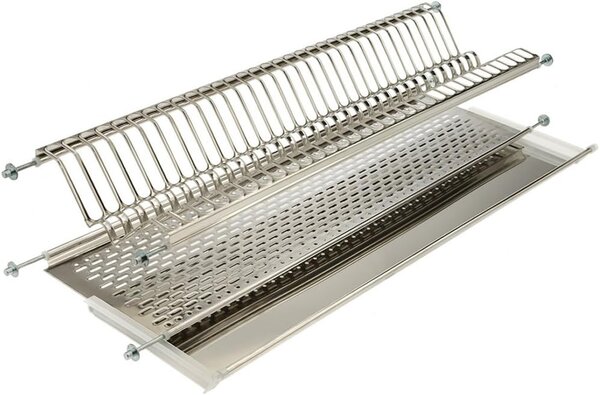 Elletipi Scolapiatti per Pensile da 60 cm in Acciaio Inox Larghezza 56 cm - I850 CB1 56 V01 Molla