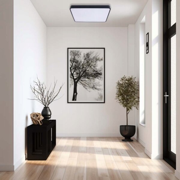 Plafoniera LED FELIZ LED/40W/230V 4000K 40x40 cm nero