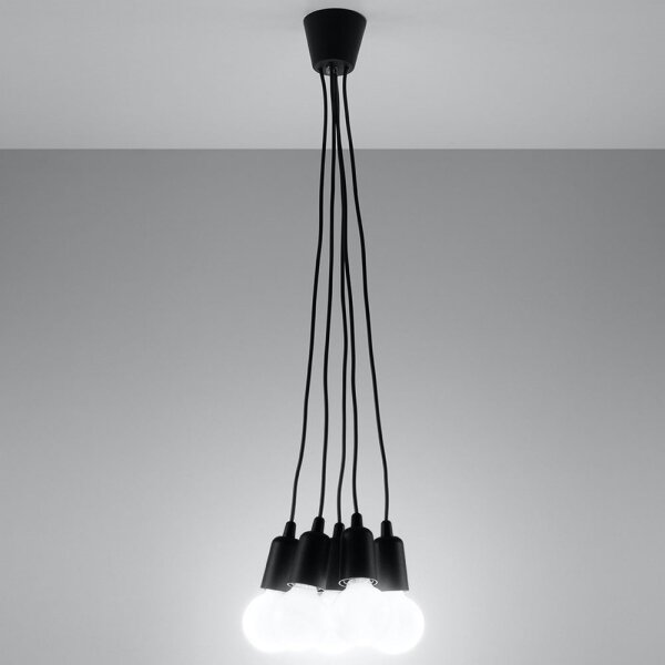 Lampadario a sospensione con filo DIEGO 5xE27/60W/230V