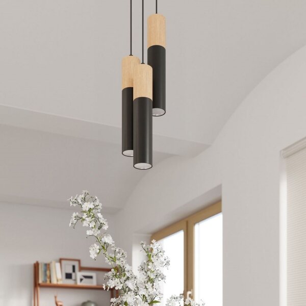 Sollux SL.0635 - Plafoniera PABLO 1xGU10/40W/230V nero