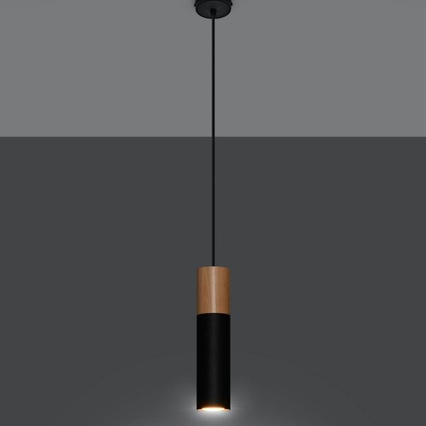 Sollux SL.0632 - Lampadario a sospensione con filo PABLO 1xGU10/40W/230V nero