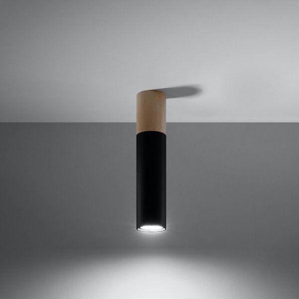 Sollux SL.0635 - Plafoniera PABLO 1xGU10/40W/230V nero