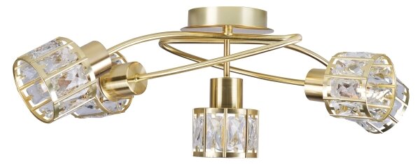 Lampadario a plafone ZAHARA 5xE27/10W/230V dorato