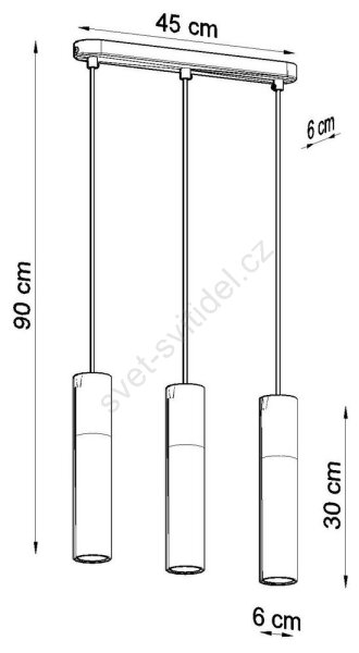 Lampadario a sospensione con filo BORGIO 3xGU10/40W/230V
