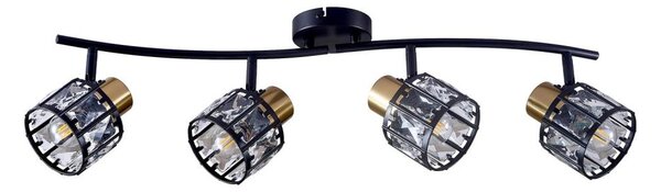 Lampadario a plafone ZAHARA 4xE27/10W/230V nero