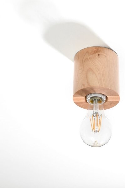 Sollux SL.0672 - Plafoniera SALGADO 1xE27/60W/230V legno