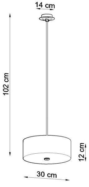 Sollux SL.0756 - Lampadario a sospensione con filo SKALA 3xE27/60W/230V diametro 30 cm nero