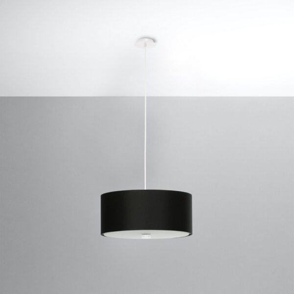 Sollux SL.0756 - Lampadario a sospensione con filo SKALA 3xE27/60W/230V diametro 30 cm nero