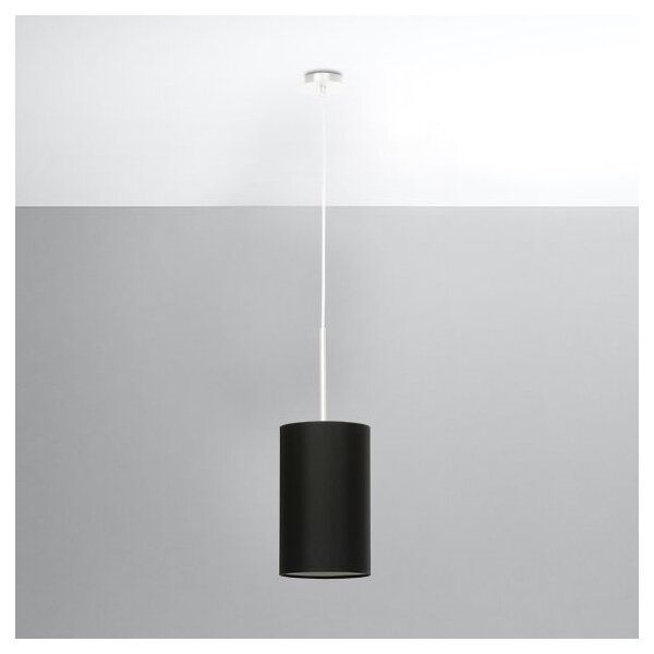 Sollux SL.0742 - Lampadario su filo OTTO 1xE27/60W/230V d. 15 cm nero