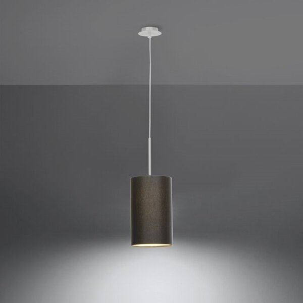 Sollux SL.0742 - Lampadario su filo OTTO 1xE27/60W/230V d. 15 cm nero