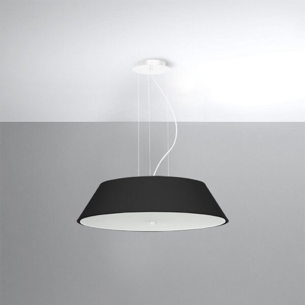 Sollux SL.0766 - Lampadario su filo VEGA 5xE27/60W/230V d. 60 cm nero