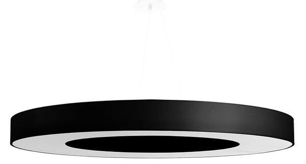 Sollux SL.0798 - Lampadario su filo SATURNO SLIM 8xE27/60W/230V d. 90 cm nero