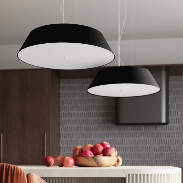 Sollux SL.0766 - Lampadario su filo VEGA 5xE27/60W/230V d. 60 cm nero