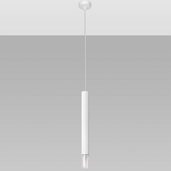 Sollux SL.0957 -Lampadario su corda VIZIER 1xG9/12W/230V bianco