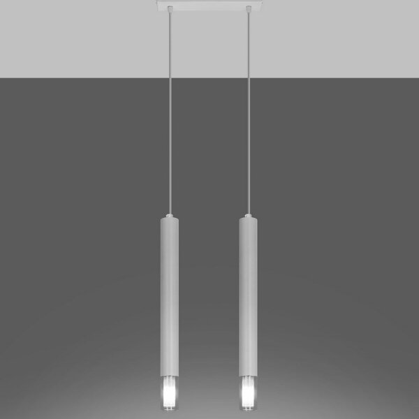 Sollux SL.0958 - Lampadario su corda VIZIER 2xG9/40W/230V bianco