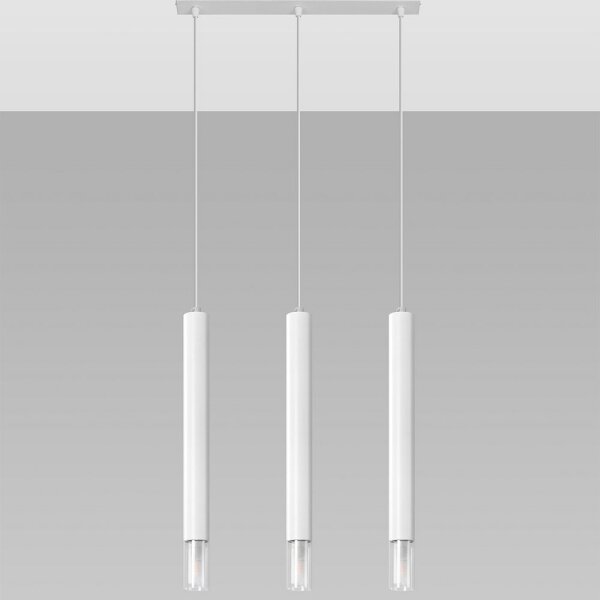 Sollux SL.0959 - Lampadario su corda VIZIER 3xG9/40W/230V bianco