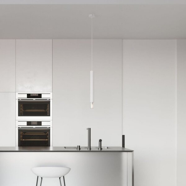 Sollux SL.0957 -Lampadario su corda VIZIER 1xG9/12W/230V bianco
