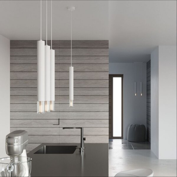 Sollux SL.0957 -Lampadario su corda VIZIER 1xG9/12W/230V bianco