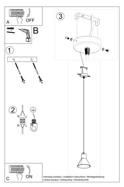 Sollux SL.0983 - Lampadario su filo TALEJA 1xE27/60W/230V bianco