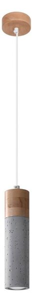 Sollux SL.0965 - Lampadario a sospensione con filo ZANE 1xGU10/40W/230V calcestruzzo/legno