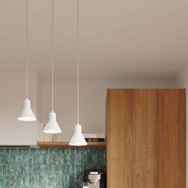 Sollux SL.0983 - Lampadario su filo TALEJA 1xE27/60W/230V bianco
