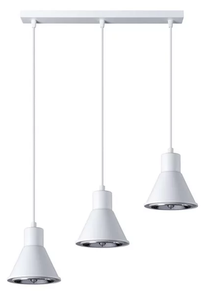 Sollux SL.0988 - Lampadario su filo TAZILA 3xES111/60W/230V bianco