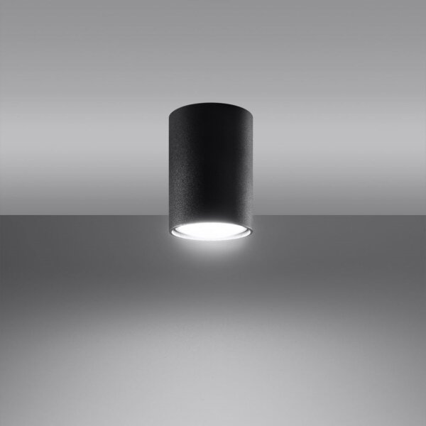Sollux SL.1000 - Faretto LAGOS 1xGU10/10W/230V 10 cm nero