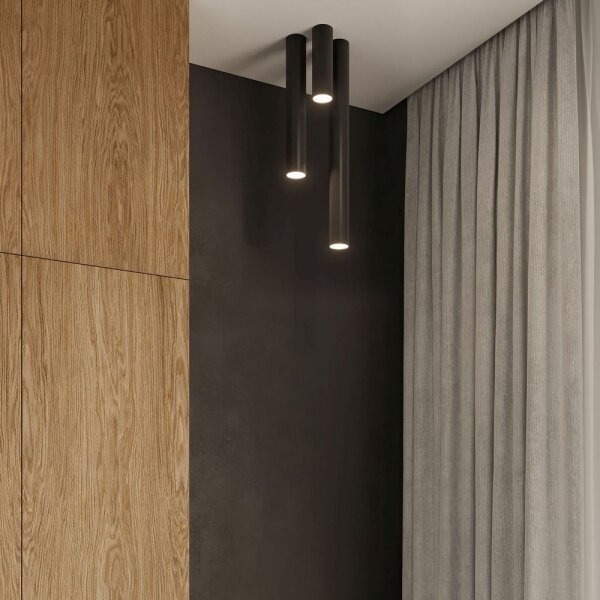 Sollux SL.1000 - Faretto LAGOS 1xGU10/10W/230V 10 cm nero