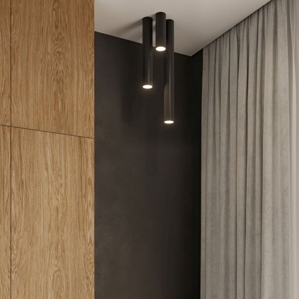 Sollux SL.1002 - Faretto LAGOS 1xGU10/10W/230V 40 cm nero