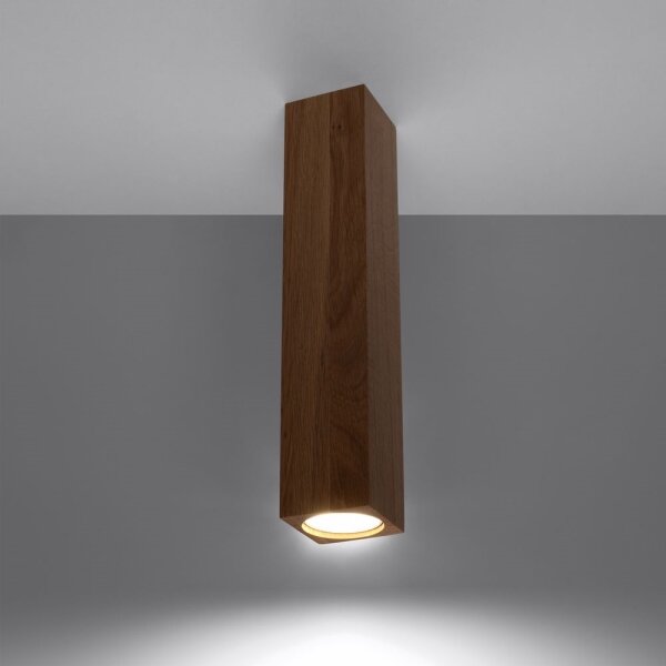 Sollux SL.1041 - Faretto KEKE 1xGU10/40W/230V 30 cm quercia