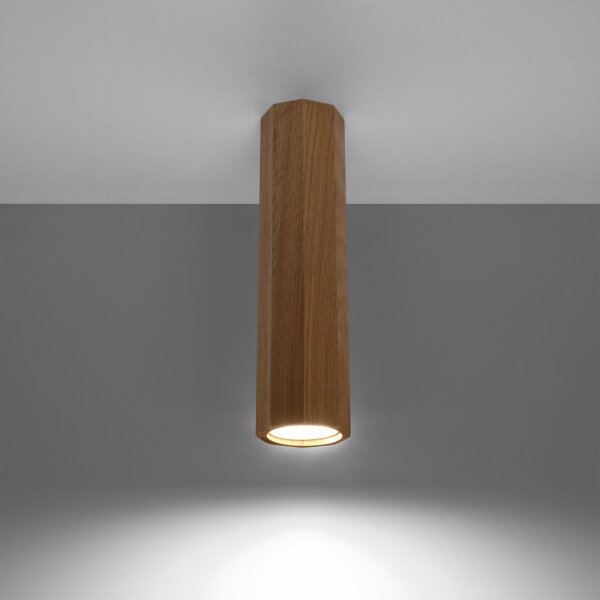 Sollux SL.1034 - Faretto ZEKE 1xGU10/40W/230V 30 cm quercia