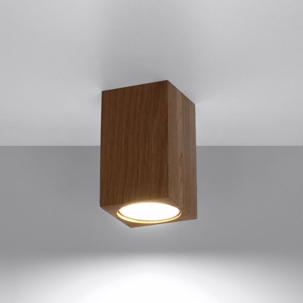 Sollux SL.1040 - Faretto KEKE 1xGU10/40W/230V 10 cm quercia