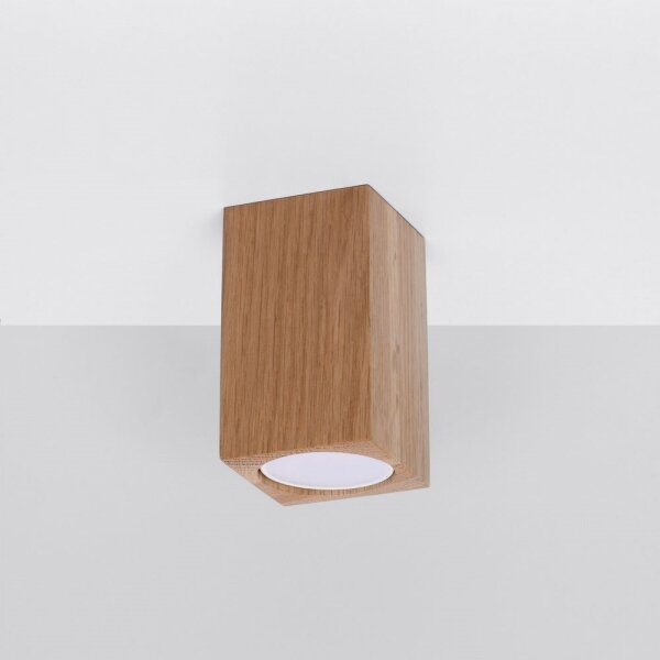 Sollux SL.1040 - Faretto KEKE 1xGU10/40W/230V 10 cm quercia