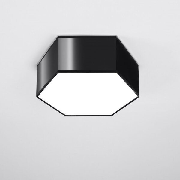 Sollux SL.1059 - Plafoniera SUNDE 2xE27/60W/230V 11,5 cm nera