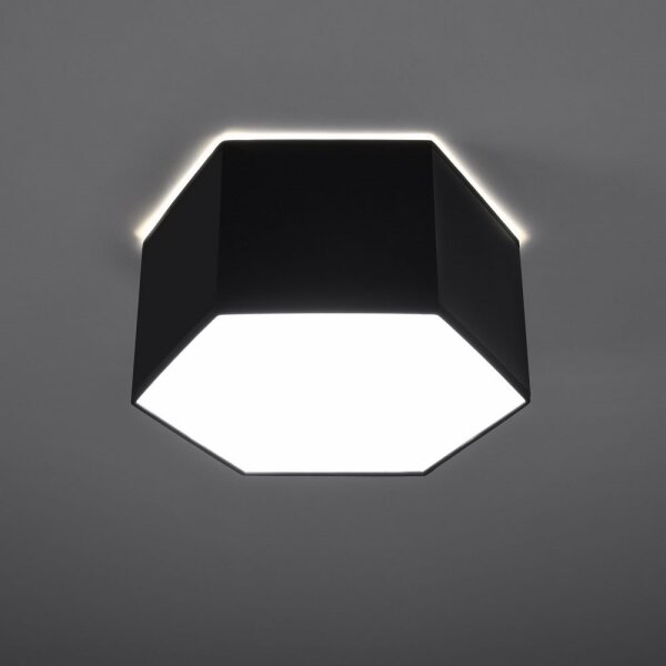 Sollux SL.1061 - Plafoniera SUNDE 2xE27/60W/230V 15,5 cm nera