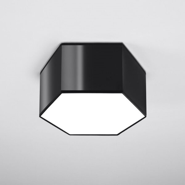 Sollux SL.1061 - Plafoniera SUNDE 2xE27/60W/230V 15,5 cm nera