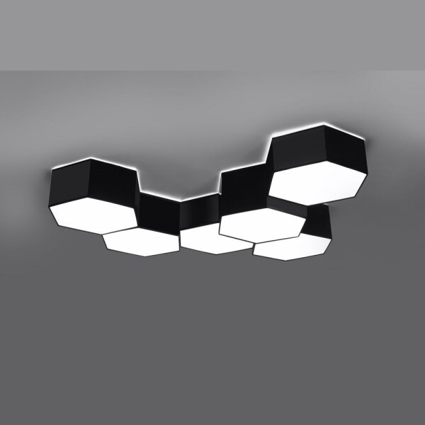 Sollux SL.1061 - Plafoniera SUNDE 2xE27/60W/230V 15,5 cm nera