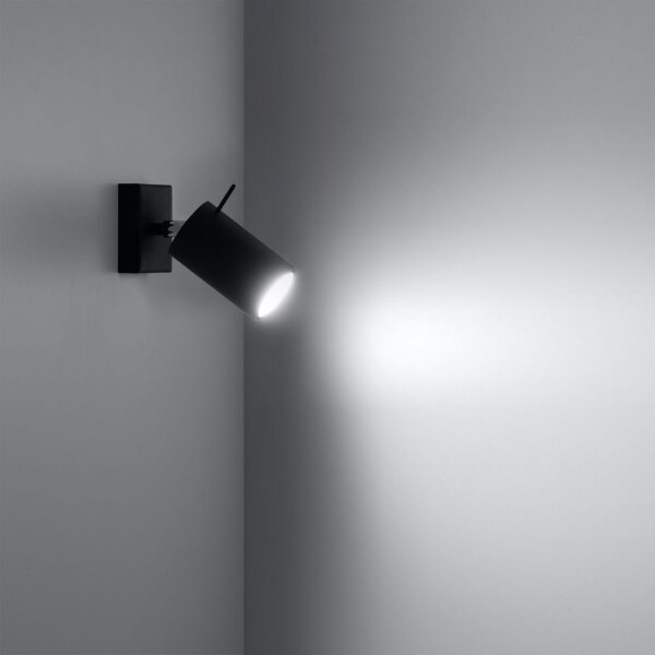 Sollux SL.1049 - Faretto da parete RING 1xGU10/10W/230V nero