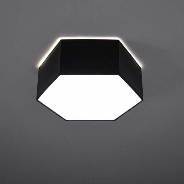 Sollux SL.1059 - Plafoniera SUNDE 2xE27/60W/230V 11,5 cm nera